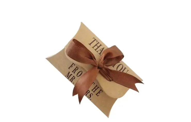Kraft Paper Gift Pillow Boxes